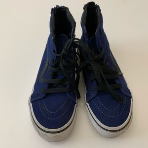 Kids Vans - high top leather/canvas